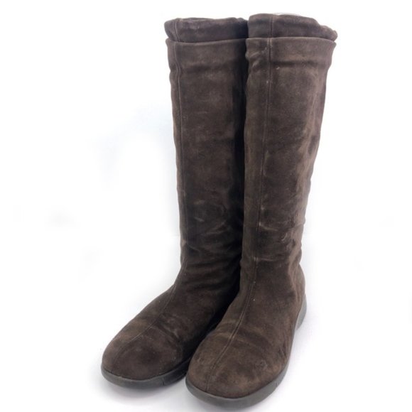 La Canadienne Brown Leather Tall Winter Boots 8M - Picture 4 of 11